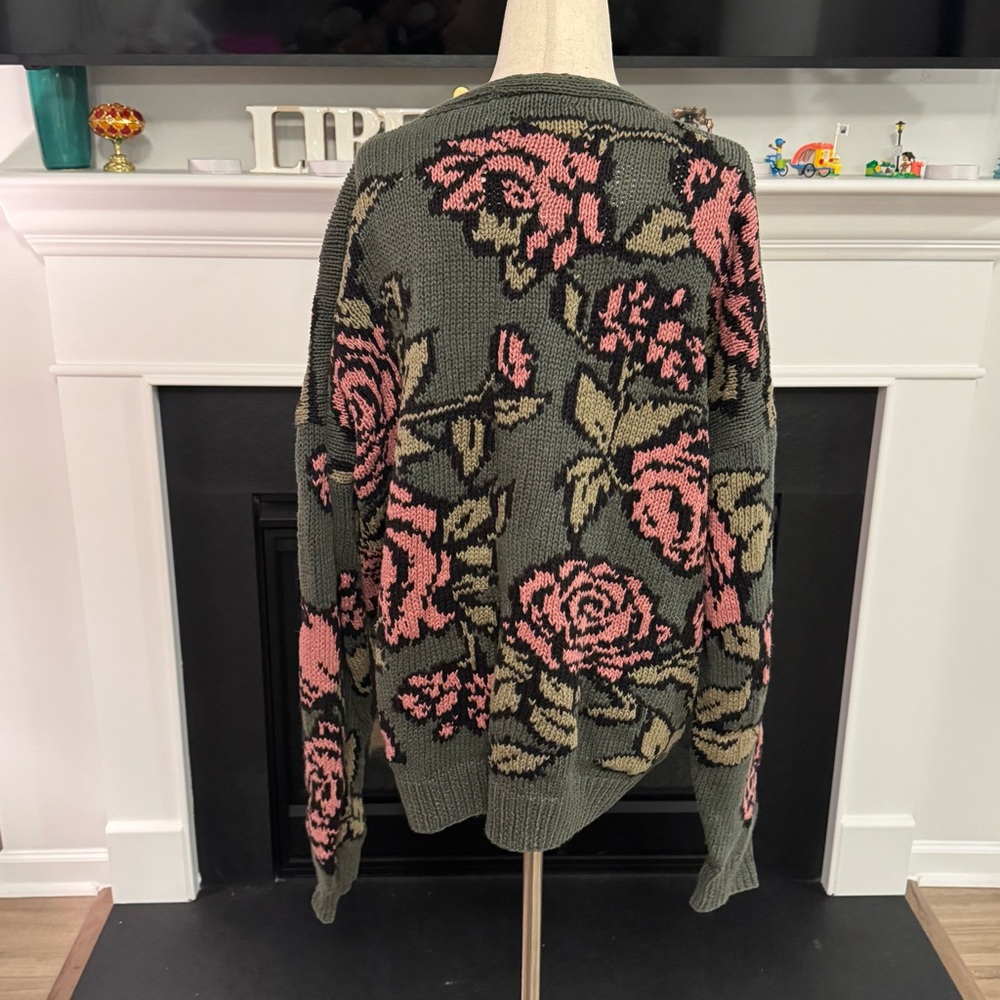 🌹 Vintage Nancy Vale Floral Knit Cardigan (Medium) 🌹 - Picture 9 of 12